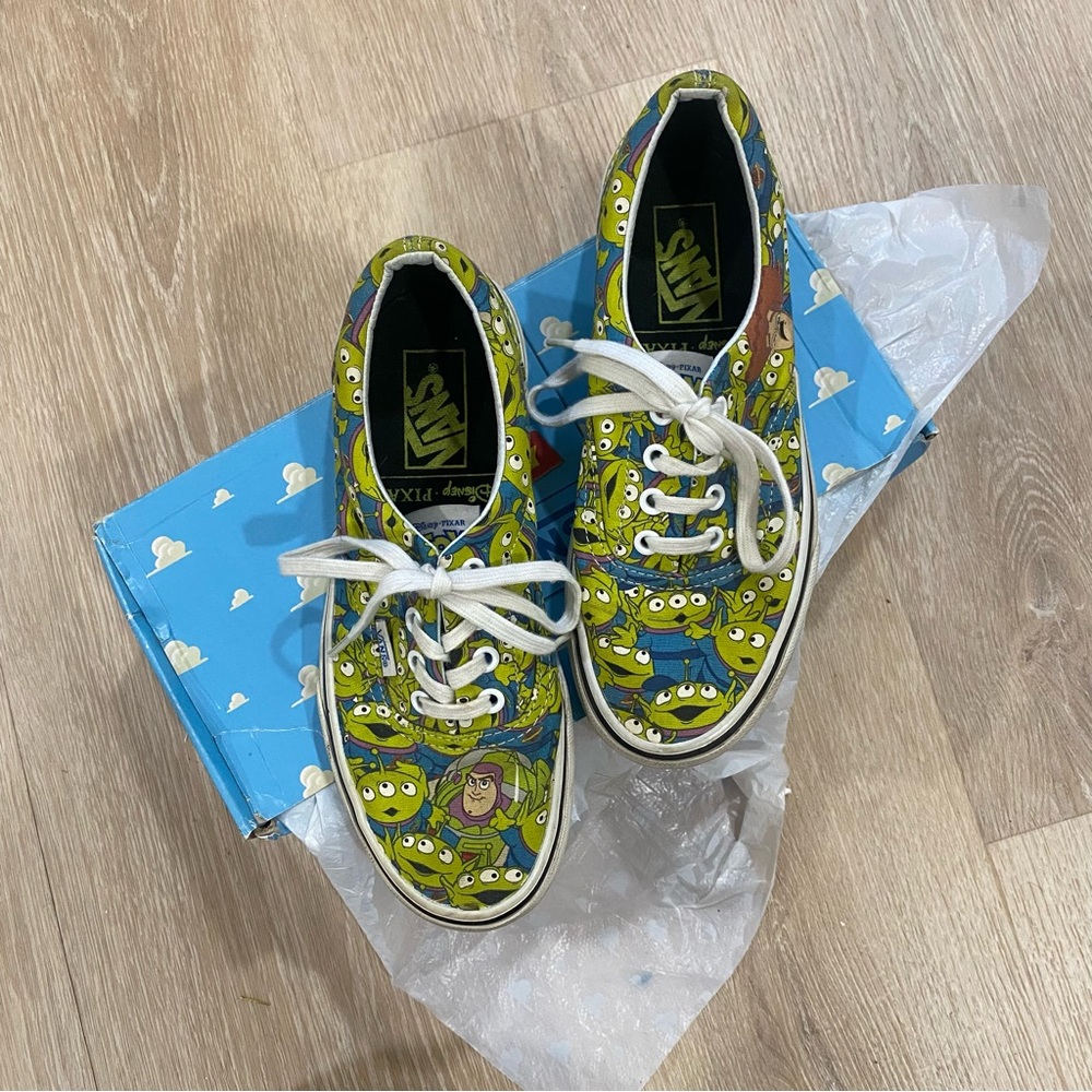 Vans Kids Green Alien Print Sneakers
